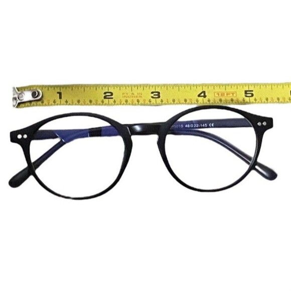 Gleyemor Blue Light Glasses New 2 Pair Unisex Vintage Round Frame Computer - Picture 2 of 5